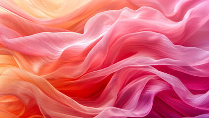 Fototapeta premium Soft Textile Material, Elegant Pink Silk Fabric Wave, Luxury Fashion Design Background, Romantic Decoration