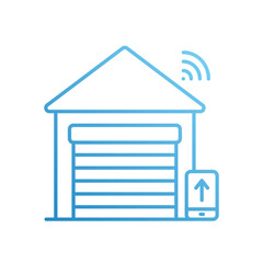 Smart Garage icon vector stock illustration