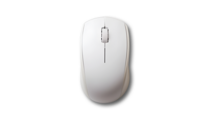 Computer mouse isolated on transparent background, top view