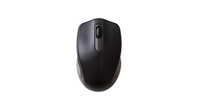 Computer mouse isolated on transparent background, top view