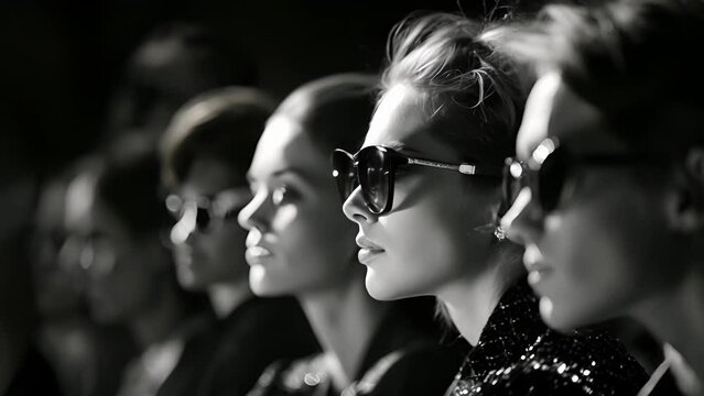 Background Attending a fashion show during Paris Fashion Week.