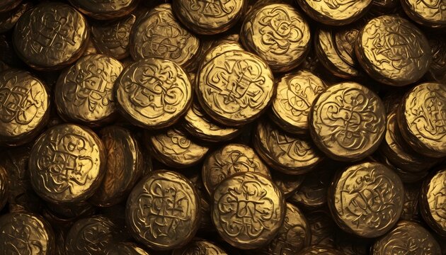A lot of ancient gold coins macro