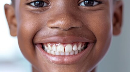Portrait of a Radiant Child: A Symbol of Dental Health Generative AI