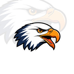 American eagle vector illustration. Colorful eagle mascot logo. American flag and Eagle combination