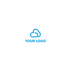 A simple cloud-shaped logo suitable for technology companies