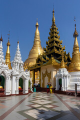 Fototapeta premium Buildings in Shwedagon Pagoda.