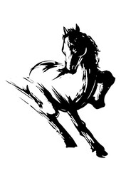 馬の墨絵