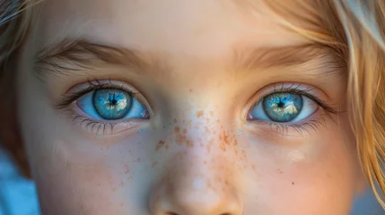 Poster Im Rahmen Mesmerizing Gaze: A Close-Up of Captivating Eyes Generative AI © Gro
