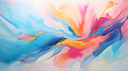 Fototapeta na wymiar Vibrant Blend of Emotions: An Abstract Acrylic Paint Masterpiece