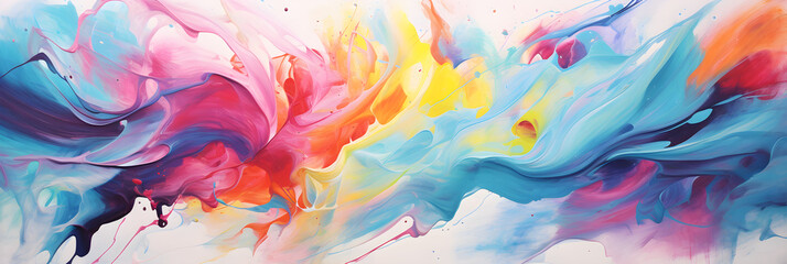 Vibrant Blend of Emotions: An Abstract Acrylic Paint Masterpiece