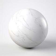 white sphere on white background