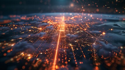 Fototapeta premium Harmonious trade flow with ground and air transit points