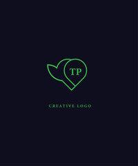 TP green logo Design. TP Vector logo design for business.