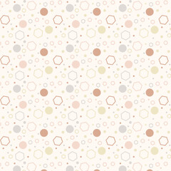 Pastel colors polka dot seamless pattern background