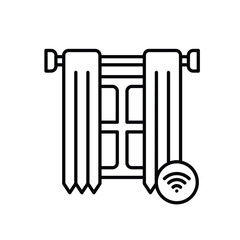 Smart Curtain icon vector stock illustration