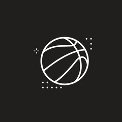 Vector Basketball Ball Icon Set Isolated on White Background.