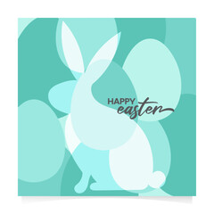 Easter day instagram post idea vector illustration