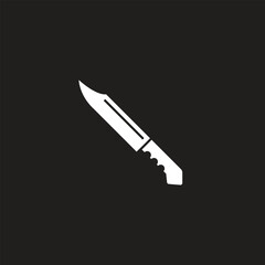 Hunting knife black icon. Set of hunting knife icons on white background. Vector illustration.