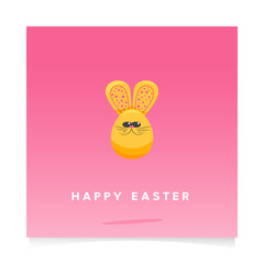 Easter day instagram post idea vector illustration