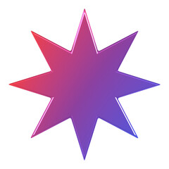 y2k stars 3D Illustration