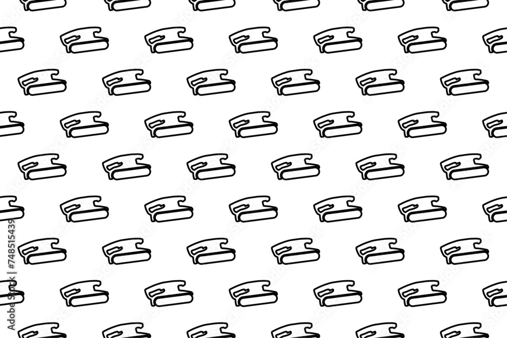 Poster seamless pattern completely filled with outlines of sanding symbols. elements are evenly spaced. vec