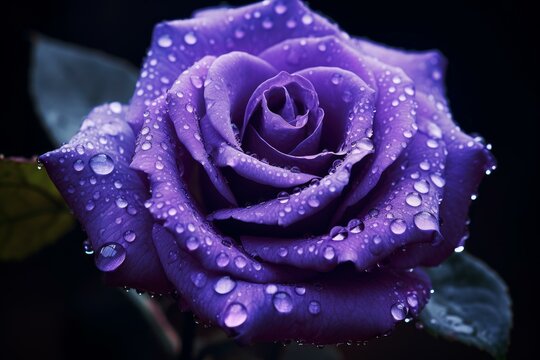 Delicate Purple rose flower gift. Natural decoration. Generate Ai