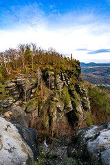 Der Lielienstein, Tafelberg im Elbsandsteingebirge