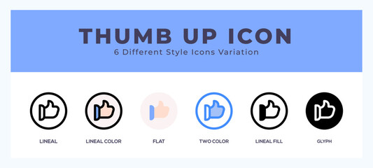 Thumb up vector icons designed. icon symbol set.