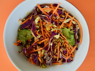 An Asian style salad with healthy ingredients