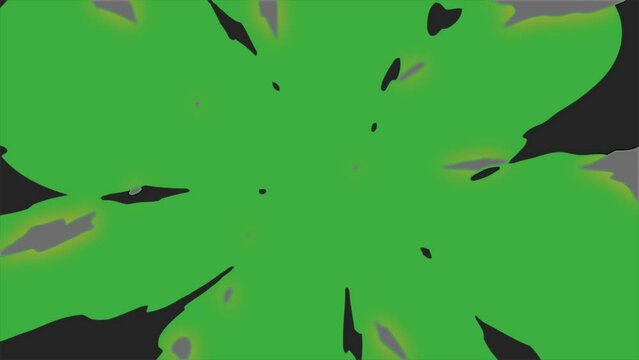Animation video loop element effect for transition on green screen background