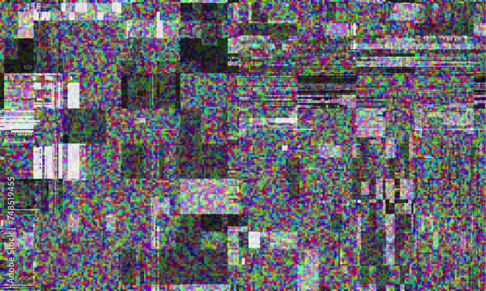 Leinwandbilder pixel pattern of a digital glitch. abstract background, pattern of a digital glitch.