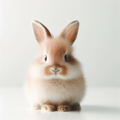 A cute little bunny on white background