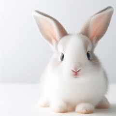 Obraz na płótnie Canvas A cute little bunny on white background