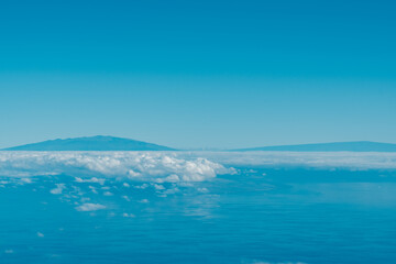 Mauna Kea and Mauna Loa, View from Haleakala Maui, Hawaii