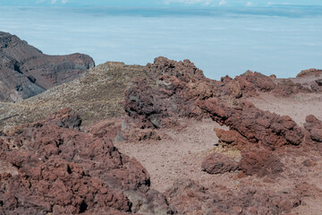 Fototapeta na wymiar Volcanic rock at Haleakala National Park, Maui Hawaii 