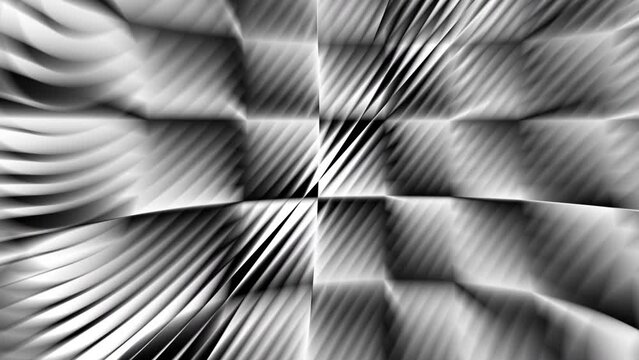 Abstract creative black and white blur curve stripe motion background. Video animation Ultra HD 4k footage.