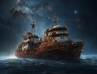 Fototapete ship at night © Keith