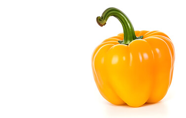 yellow bell paper isolated in white background in copy space ai generated