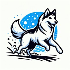 Charming Companion: Husky Dog Artwork