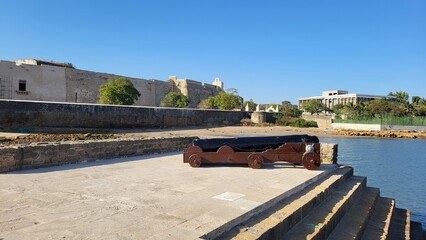 Diu, Dadra and Nagar Haveli and Daman and Diu India - Feb 23 2024: Diu fort - Built in the 16th century by the Portuguese, this sandstone fort features a lighthouse and 3 churches.