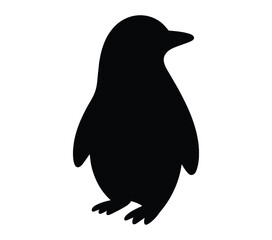 Vector, isolated silhouette of Adelie Penguin.