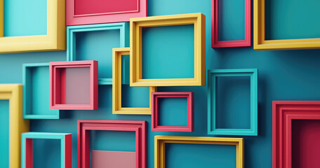 Modern Frame Collage in Vivid Colors
