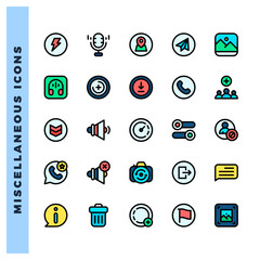 25 Social Media (Whats app) Lineal Color icons pack. vector illustration.