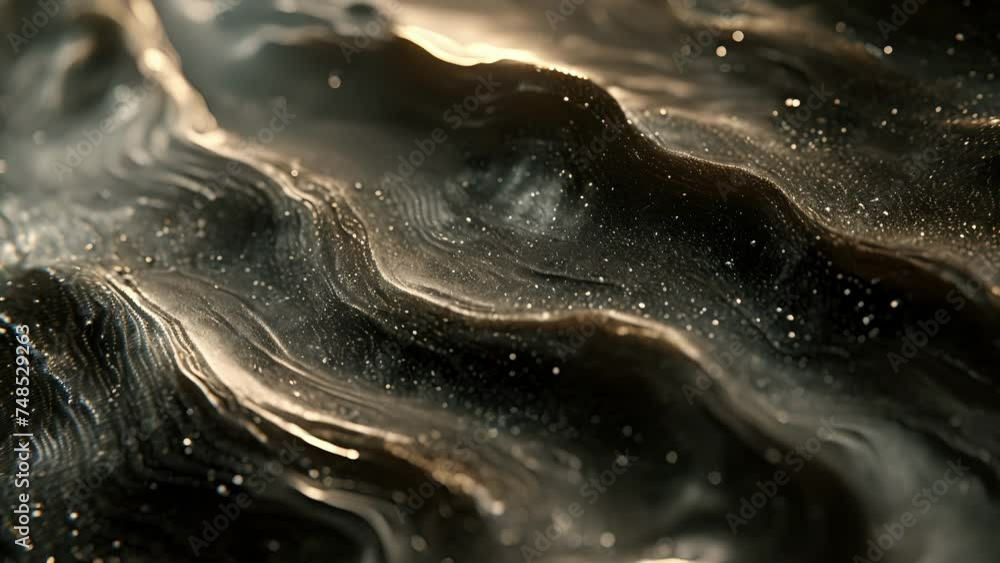 Poster closeup of the smooth swirling patterns of sand as it transitions from day to night.