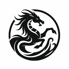 logo dragon horse