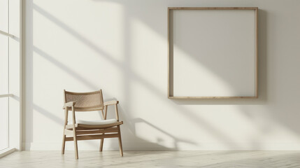 Elegant Chair and Frame Composition

