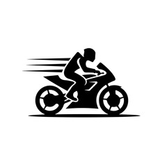 Fototapeta na wymiar Motorcycle Driving Fast