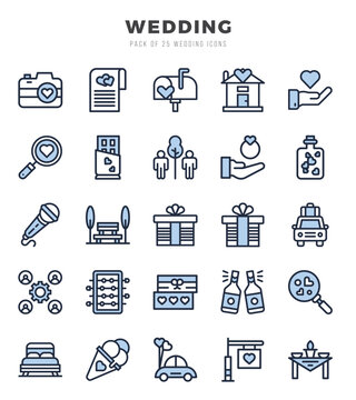 Wedding Icon Bundle 25 Icons for Websites and Apps