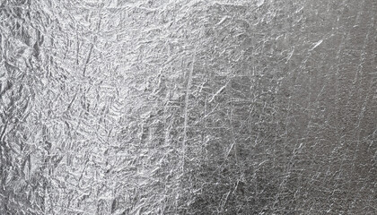 Shiny metal silver foil texture for background.; elegant and luxury backdrop design
