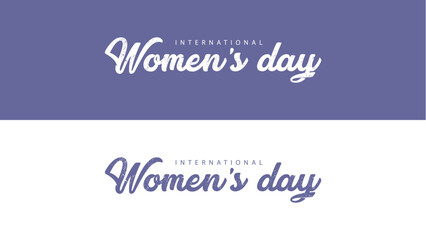 International women's day calligraphy text for banners and greeting cards